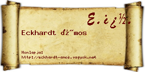 Eckhardt Ámos névjegykártya